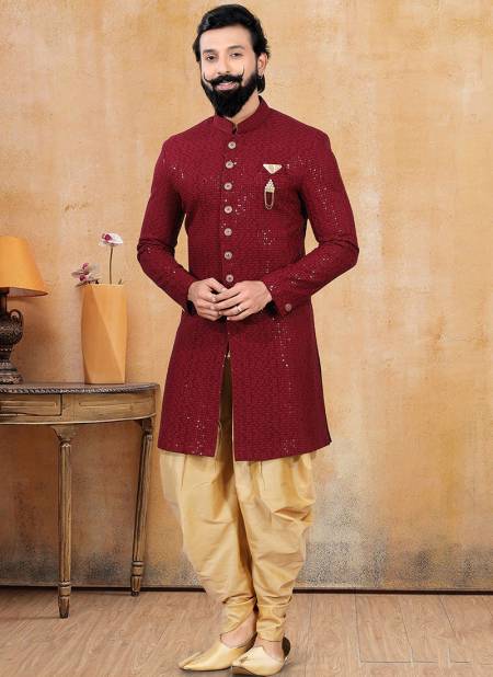 Red And Gold Colour Harsoni New Latest Designer Indo Western Collection 1267